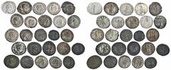 LOTS RÖMISCHER MÜNZEN Lot römischer Antoniniane: Enthalten sind sowohl Silber- als auch Bronzeantoniniane des 3. Jahrhunderts, u. a. Prägungen des Gordianus III., Philippus I. für Otacilia Severa, Phi