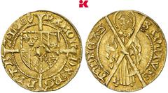 Limburg and North Brabant BELGIEN BRABANT Karl der Kühne, 1467-1477. Florin d'or de Bourgogne (Bourgondische Goudgulden) o. J. (1474-1476), Antwerpen. 3,39 g Vierfeldiges, burgundisches Wappen mit Mit