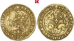 Limburg and North Brabant BELGIEN FLANDERN Philipp der Schöne, 1482-1506. Florin d'or au St. Philippe (Philippusgoudgulden) o. J. (1500-1507), Brügge. 3,30 g Mit Dreiblättern als Trennungszeichen auf 