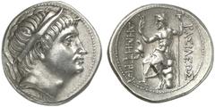 TETRADRACHMEN DES HELLENISMUS DIE SAMMLUNG DIETER GRUNOW, BERLIN GRIECHEN MACEDONIA KÖNIGREICH Demetrios Poliorketes, 306-283 v. Chr. AR-Tetradrachme, 291/290 v. Chr., unbestimmte makedonische Münzstä
