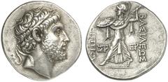 TETRADRACHMEN DES HELLENISMUS DIE SAMMLUNG DIETER GRUNOW, BERLIN GRIECHEN MACEDONIA KÖNIGREICH Philippos V., 220-179 v. Chr. AR-Tetradrachme; 16,78 g. Kopf r. mit Diadem//Athena Alkidemos geht l. mit 