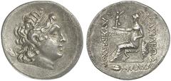 TETRADRACHMEN DES HELLENISMUS DIE SAMMLUNG DIETER GRUNOW, BERLIN GRIECHEN BITHYNIA KALCHEDON AR-Tetradrachme (Lysimacheier), nach 195, Magistrat Diony(...); 16,48 g. Alexanderkopf r. mit Diadem und Am