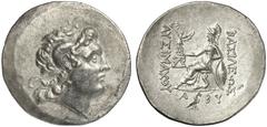 TETRADRACHMEN DES HELLENISMUS DIE SAMMLUNG DIETER GRUNOW, BERLIN GRIECHEN TROAS ABYDOS AR-Tetradrachme (Lysimacheier), 2. Jahrhundert v. Chr.; 16,79 g. Alexanderkopf r. mit Diadem und Ammonshorn//Athe