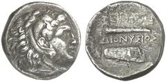 TETRADRACHMEN DES HELLENISMUS DIE SAMMLUNG DIETER GRUNOW, BERLIN GRIECHEN IONIA ERYTHRAI AR-Tetradrachme, 325/315 v. Chr.; 14,11 g. Herakleskopf im Löwenfell r.//Eule, Keule und Bogen in Bogentasche. 