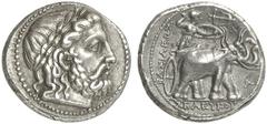TETRADRACHMEN DES HELLENISMUS DIE SAMMLUNG DIETER GRUNOW, BERLIN GRIECHEN SYRIA KÖNIGREICH Seleukos I., 312-280 v. Chr. AR-Tetradrachme, nach 296, Seleukeia ad Tigrim; 17,03 g. Zeuskopf r. mit Lorbeer