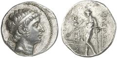 TETRADRACHMEN DES HELLENISMUS DIE SAMMLUNG DIETER GRUNOW, BERLIN GRIECHEN SYRIA KÖNIGREICH Seleukos II., 246-226 v. Chr. AR-Tetradrachme, nach 244 v. Chr., Antiochia (?); 16,53 g. Kopf Antiochos I. r.