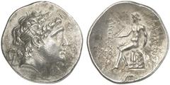 TETRADRACHMEN DES HELLENISMUS DIE SAMMLUNG DIETER GRUNOW, BERLIN GRIECHEN SYRIA KÖNIGREICH Antiochos Hierax, 241-227 v. Chr. AR-Tetradrachme, Alexandria Troas; 16,26 g. Kopf r. mit geflügeltem Diadem/