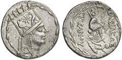TETRADRACHMEN DES HELLENISMUS DIE SAMMLUNG DIETER GRUNOW, BERLIN GRIECHEN SYRIA KÖNIGREICH Tigranes, 83-69 v. Chr. AR-Tetradrachme, Antiochia; 15,99 g. Drapierte Büste r. mit Tiara//Tyche sitzt r. mit