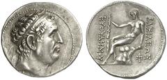 TETRADRACHMEN DES HELLENISMUS DIE SAMMLUNG DIETER GRUNOW, BERLIN GRIECHEN BACTRIA Euthydemos I., um 235-200 v. Chr. AR-attische Tetradrachme, Balkh; 16,35 g. Kopf r. mit Diadem//Herakles sitzt l. mit 