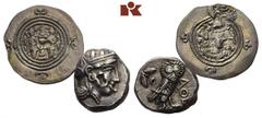 ATTICA ATHEN. AR-Tetradrachme, um 350/295 v. Chr.; 17.14 g. Athenakopf r. mit attischem Helm//Eule r., dahinter Olivenzweig und Mondsichel. Flament S. 125 ff., Gruppe Pi V. Dazu: Eine sasanidische Dra