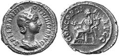 RÖMISCHE MÜNZEN (ROMAN COINS) MÜNZEN DER RÖMISCHEN KAISERZEIT MÜNZEN DER RÖMISCHEN KAISERZEIT Severus Alexander, 222-235 für Orbiana. Õ-Denar, 225, Rom; 2.87 g. Drapierte Büste r. mit Diadem//Concordi