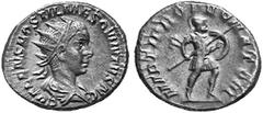 RÖMISCHE MÜNZEN (ROMAN COINS) MÜNZEN DER RÖMISCHEN KAISERZEIT MÜNZEN DER RÖMISCHEN KAISERZEIT Traianus Decius, 249-251 für Hostilianus. Õ-Antoninian, 251, Rom; 4.52 g. Drapierte Büste r. mit Strahlenb