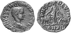 RÖMISCHE MÜNZEN (ROMAN COINS) MÜNZEN DER RÖMISCHEN KAISERZEIT MÜNZEN DER RÖMISCHEN KAISERZEIT Traianus Decius, 249-251 für Hostilianus. Æ-Sesterz, Jahr 12 (=251), Viminacium (Moesia superior); 10.26 g
