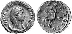 RÖMISCHE MÜNZEN (ROMAN COINS) MÜNZEN DER RÖMISCHEN KAISERZEIT MÜNZEN DER RÖMISCHEN KAISERZEIT Valerianus, 253-260 für Diva Mariniana. Õ-Antoninian, Viminacium; 3.68 g. Drapierte Büste r. mit Schleier 
