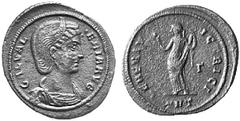 RÖMISCHE MÜNZEN (ROMAN COINS) MÜNZEN DER RÖMISCHEN KAISERZEIT MÜNZEN DER RÖMISCHEN KAISERZEIT Maximianus II. Galerius, 293-311 für Galeria Valeria. Æ-Follis, 308, Antiochia, 3. Offizin; 5.01 g. Drapie