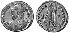RÖMISCHE MÜNZEN (ROMAN COINS) MÜNZEN DER RÖMISCHEN KAISERZEIT MÜNZEN DER RÖMISCHEN KAISERZEIT Maximinus II. Daia, 305-313. Æ-Follis, 309/310, Antiochia; 7.01 g. Gepanzerte Büste l. mit Helm, Speer und
