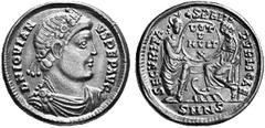 RÖMISCHE MÜNZEN (ROMAN COINS) MÜNZEN DER RÖMISCHEN KAISERZEIT MÜNZEN DER RÖMISCHEN KAISERZEIT Jovianus, 363-364. Ô-Solidus, Nicomedia, 6. Offizin; 4.21 g. Drapierte Büste r. mit Lorbeer- und Rosettend