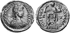 RÖMISCHE MÜNZEN (ROMAN COINS) MÜNZEN DER RÖMISCHEN KAISERZEIT MÜNZEN DER RÖMISCHEN KAISERZEIT Valentinianus III., 425-455. Ô-Solidus, 430/445, Ravenna; 4.39 g. Drapierte Büste r. mit Rosettendiadem//K