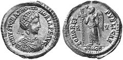 RÖMISCHE MÜNZEN (ROMAN COINS) MÜNZEN DER RÖMISCHEN KAISERZEIT MÜNZEN DER RÖMISCHEN KAISERZEIT Valentinianus III., 425-455, für Justa Grata Honoria. Ô-Solidus, 430/445, Ravenna; 4.42 g. D N IVST GRAT H