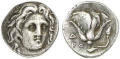 GRIECHISCHE MÜNZEN CARIA RHODOS AR-Hemidrachme, 275/250 v. Chr., 1,67 g. Helioskopf fast v. v.//Rose. Ashton, The Coinage of Rhodes 176; SNG Keckman 483 ff. Feiner Stil. Attraktives, sehr schönes Exem