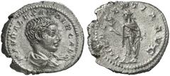 RÖMISCHE MÜNZEN MÜNZEN DER RÖMISCHEN KAISERZEIT Antoninus IV. Elagabal, 218-222 - für Severus Alexander. AR-Denar, 221/222, Rom; 3,25 g. Drapierte Büste r.//Spes geht l. mit Blume. BMC 264; Coh. 65; R