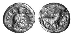 RÖMISCHE MÜNZEN MÜNZEN DER RÖMISCHEN KAISERZEIT Maximinus II. Daia, 305-313. Æs, 312, Alexandria; 0.96 g. Drapierte Büste des Sarapis r. mit Modius//Nil lagert l. mit Schilf und Füllhorn. van Heesch, 