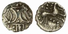 KELTISCHE MÜNZEN (CELTIC COINS) BRITANNIA BRITANNIA ICENI. "Ecen". AR-"Unit", 25/38; 1.19 g. Halbmondmuster//Stilisiertes Pferd r. van Arsdell 730-1. Sehr schön Schätzpreis: 75.00 EUR