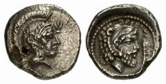 GRIECHISCHE MÜNZEN (GREEK COINS) LYCIA LYCIA Erbbina. AR-Stater, 440/420 v. Chr., Telmessos (?); 8.37 g. Athenakopf r. mit attischem Helm//In rundem Incusum: LRBBENA Bärtiger Herakleskopf im Löwenfell
