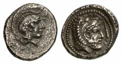 GRIECHISCHE MÜNZEN (GREEK COINS) LYCIA LYCIA Erbbina. AR-Stater, 440/420 v. Chr., Telmessos (?); 8.31 g. Athenakopf r. mit attischem Helm//In rundem Incusum: LRBBENA Bärtiger Herakleskopf im Löwenfell