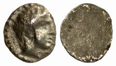 GRIECHISCHE MÜNZEN (GREEK COINS) CYPRUS CYPRUS SALAMIS. Euagoras I., 411-374 v. Chr. AR-Obol; 0.66 g. Jugendlicher Kopf r.//Glatt. BMC 45; Tziambazis 116. Sehr schön Schätzpreis: 125.00 EUR