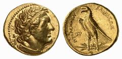 GRIECHISCHE MÜNZEN (GREEK COINS) AEGYPTUS AEGYPTUS Ptolemaios I., 323-305-283 v. Chr. AV-Pentadrachme, 306/281 v. Chr., Alexandria; 17.79 g. Kopf r. mit Diadem//Adler l. auf Blitz. SNG Cop. -; Svorono