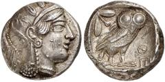 GRIECHISCHE MÜNZEN LYDIA. SARDES. Kyros der Jüngere, † 401 v. Chr. AR-Tetradrachme, um 404/401 v. Chr.; 17,17 g. Athenakopf r. mit attischem Helm, auf der Wange der aramäische Buchstabe Kaf//Eule r., 