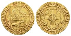 EUROPÄISCHE MÜNZEN UND MEDAILLEN NIEDERLANDE HOLLAND Grafschaft. Philipp der Schöne, 1482-1506. Florin d'or au St. Philippe o. J. 3,27 g. Delm. 756; Fb. 133. GOLD. Fast sehr schön