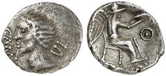 KELTISCHE MÜNZEN BRITANNIA. DOBUNNI. Anted (um 20-43 n. Chr.) -> ICENI. Antedios, 10-30/43 (?) n. Chr. CATUVELLAUNI UND TRINOVANTES. Cunobelinus, 8-41 n. Chr. AR-Unit, Camulodunum; 1,33 g. Portraitkop