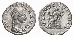 RÖMISCHE MÜNZEN (ROMAN COINS) MÜNZEN DER RÖMISCHEN KAISERZEIT Antoninus IV. Elagabal, 218-222 für Julia Paula. AR-Denar, 219/220, Antiochia; 3.23 g. Drapierte Büste r.//Venus sitzt l. mit Globus und Z