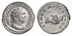 RÖMISCHE MÜNZEN (ROMAN COINS) MÜNZEN DER RÖMISCHEN KAISERZEIT Balbinus, 238. AR-Antoninian, Rom; 4.53 g. Drapierte Büste r. mit Strahlenbinde//Handschlag. BMC 71; Coh. 6; RIC 11. Vorzügliches Exemplar