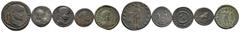 RÖMISCHE MÜNZEN LOTS RÖMISCHER MÜNZEN Licinius I. - Arcadius. Enthalten sind: a) Licinius I., Æ-Follis, 309/310, Cyzicus, 2. Offizin; RIC -, vergl. 54. b) Constantinus I., B-Argenteus, 317/318, Trever