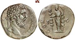 RÖMISCHE MÜNZEN MÜNZEN DER RÖMISCHEN KAISERZEIT. Didius Julianus, 193. Æ-Sesterz, Rom; 14,07 g. Kopf r. mit Lorbeerkranz//Concordia steht l. mit zwei Feldzeichen. BMC 20; Coh. 3; RIC 14. R Braune Pati
