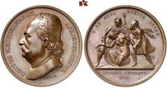 EUROPÄISCHE MÜNZEN UND MEDAILLEN GRIECHENLAND. Zeit der Befreiungskriege, 1821-1830. Bronzemedaille 1821, von K. Lange, auf die Einnahme von Tripolis (Peloponnes). Kopf von Petros Mauromichalis, *1765