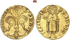 SAMMLUNG FRANKREICH /MONNAIES FRANÇAISES FRANZÖSISCHE FEODALMÜNZEN / MONNAIES FÉODALES. ORANGE. Raymond III, 1335-1340 oder Raymond IV, 1340-1393. Florin d'or o. J. Florentiner Typ. 3,47 g. Münzzeiche