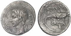 RÖMISCHE MÜNZEN (ROMAN COINS) MÜNZEN DER RÖMISCHEN KAISERZEIT MÜNZEN DER RÖMISCHEN KAISERZEIT Augustus, 30 v.-14 n. Chr. AR-Denar, 28 v. Chr., italische Münzstätte; 3.50 g. Kopf l., dahinter Lituus//A