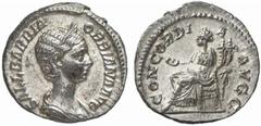 RÖMISCHE MÜNZEN (ROMAN COINS) MÜNZEN DER RÖMISCHEN KAISERZEIT MÜNZEN DER RÖMISCHEN KAISERZEIT Severus Alexander, 222-235 für Orbiana. AR-Denar, 225, Rom; 2.58 g. Drapierte Büste r. mit Diadem//Concord