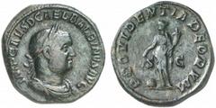 RÖMISCHE MÜNZEN (ROMAN COINS) MÜNZEN DER RÖMISCHEN KAISERZEIT MÜNZEN DER RÖMISCHEN KAISERZEIT Balbinus, 238. Æ-Sesterz, Rom; 23.55 g. Drapierte Büste r. mit Lorbeerkranz//Providentia steht l. mit Stab