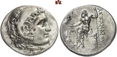 DIE SAMMLUNG DR. W.R., TEIL 4 ASIA MINOR UND CYPRUS (SLG. DR. W. R.: ROMA UNIVERSA, GRIECHEN III). LYCIA. PHASELIS. AR-Tetradrachme (Alexandreier), Jahr 13 (= 206/205 v. Chr.); 16,16 g. Herakleskopf i