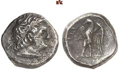 THE SAMEL COLLECTION OF JEWISH COINS AND MEDALS Judaea as a Glacis of the Ptolemaic Empire (ca. 300-200 BCE). Ptolemaic Rule. Ptolemy II, 285-246 BCE. AR-Hemidrachm, 261/0 BCE?, Jerusalem; 1,75 g. Dia