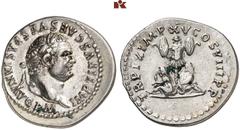 THE SAMEL COLLECTION OF JEWISH COINS AND MEDALS The Aftermaths of the Great Revolt – The Romans' Victory Celebrations and the Humiliation of the Defeated (70-81 CE). Titus, 79-81. AR-Denarius, 80, Rom