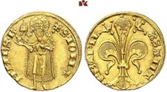 EUROPÄISCHE GOLDMÜNZEN UND -MEDAILLEN FRANKREICH/FEODALES. AVIGNON. Jean XXII., 1316-1334 Florin d'or o. J. 3,53 g. Münzzeichen Tiara. Duplessy 1782 (dort unter Anonym, 14. Jahrhundert); Fb. 29 (dort 