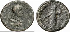 RÖMISCHE MÜNZEN (ROMAN COINS) MÜNZEN DER RÖMISCHEN KAISERZEIT Philippus I., 244-249 für Divus Marinus. Æs, Philippopolis (Arabia); 10.03 g. Drapierte Büste r., darunter steht Adler r.//Roma steht l. m