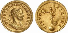 RÖMISCHE MÜNZEN (ROMAN COINS) MÜNZEN DER RÖMISCHEN KAISERZEIT Carus, 282-283. AV-Aureus, Siscia; 4.60 g. DEO ET DOMINO CARO AVG Drapierte Büste r. mit Lorbeerkranz//VICTO-RIA AVG Victoria steht l. auf