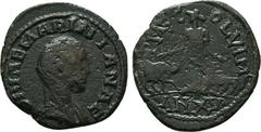 ROMAN COINS ROMAN COINS MÜNZEN DER RÖMISCHEN KAISERZEIT Valerianus, 253-260 für Diva Mariniana. Æs, Jahr 15 (= 253/254), Viminacium; 8,84 g. Drapierte Büste r. mit Schleier//Moesia steht l. zwischen S